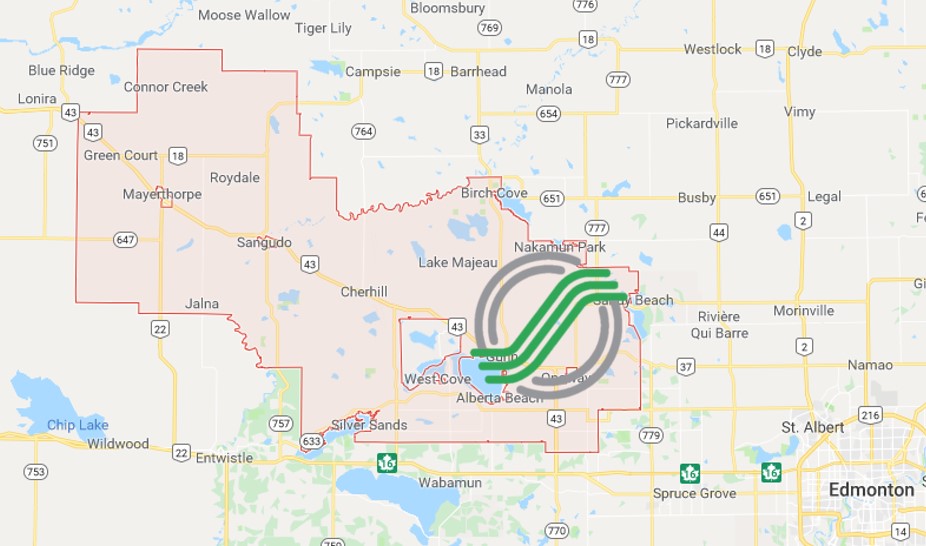 Lac Ste Anne County Map - Map Of Stoney Lake